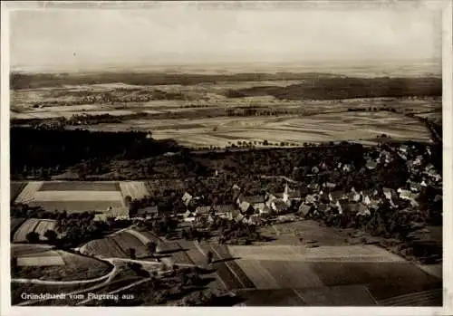 Ak Gründelhardt Frankenhardt in Württemberg, Gründelhardt vom Flugzeug aus