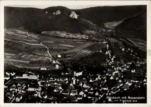 Ak Heubach in Württemberg, Rosenstein, Fliegeraufnahme