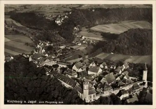 Ak Kirchberg an der Jagst, vom Flugzeug aus