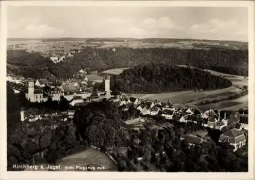 Ak Kirchberg an der Jagst, vom Flugzeug aus