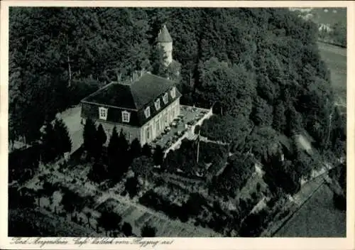 Ak Bad Mergentheim in Tauberfranken, Fliegeraufnahme, Cafe Waldeck