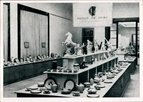 Ak Exportschau München 1946/47 im Haus der Kunst, Porzellan und Keramik