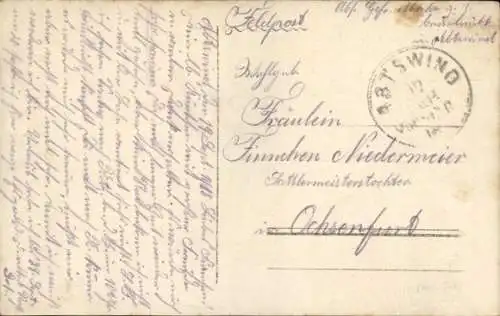 Foto Ak Geschütz, I. WK