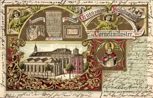 Litho Cornelimünster Kornelimünster Aachen, Heiligtumsfahrt, Grabtuch, Schweißtuch, St. Cornelius