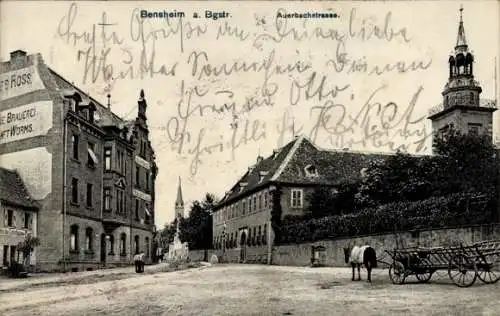 Ak Bensheim an der Bergstraße Hessen, Auerbachstraße