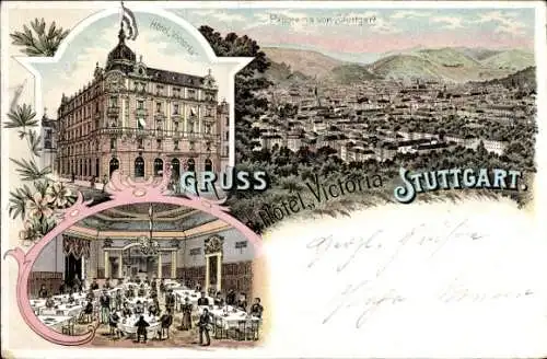 Litho Stuttgart in Württemberg, Hotel Victoria, Saal