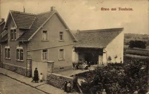 Ak Flonheim in Rheinhessen, Blick auf ein Wohnhaus