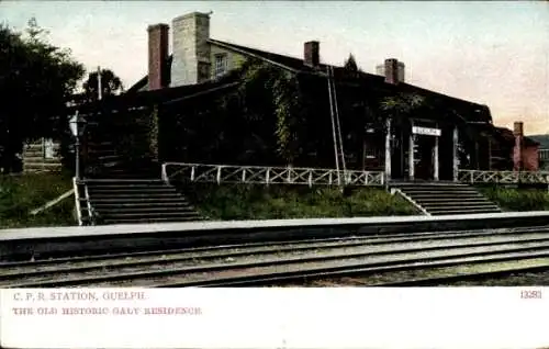 Ak Guelph Ontario Kanada, Station, Old historic Galy Residence