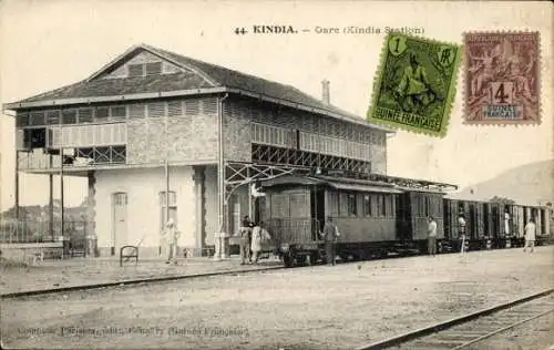 Ak Kindia Guinea, Gare, Station, Bahnhof, Gleisseite