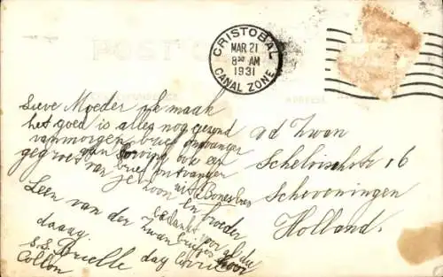 Ak Cristóbal Panama, Kanal, Frachter