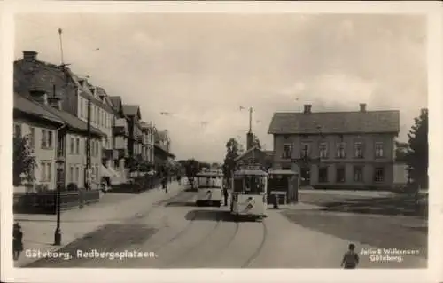 Ak Göteborg Schweden, Redbergsplatsen, Straßenbahn Nr. 5