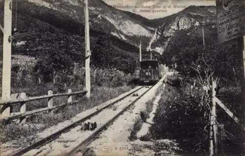 Ak Sankt Anton Tirol Österreich, Standseilbahn