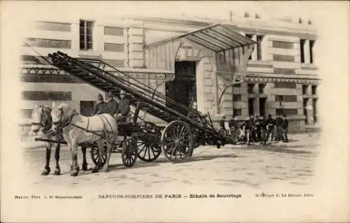 CPA Sapuers-Pompiers de Paris, Echelle de Sauvetage