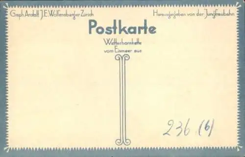 Künstler Ak Schlatter, E., Wetterhornkelte vom Eismeer aus