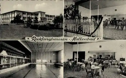 Ak Recklinghausen im Ruhrgebiet, Ansichten vom Hallenbad