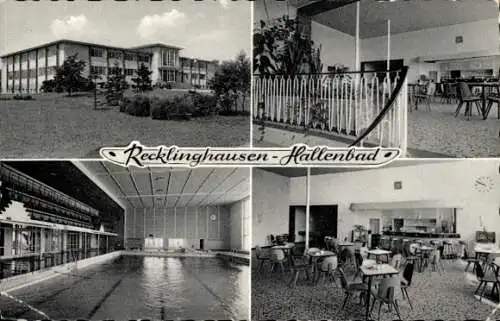 Ak Recklinghausen im Ruhrgebiet, Ansichten vom Hallenbad