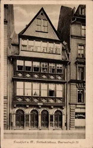 Ak Frankfurt am Main, Rothschildhaus, Boernestraße 26, Metzgerei Strauss