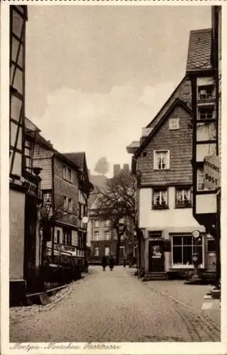 Ak Monschau Montjoie in der Eifel, Partie in der Rurstraße, Hotel Treppchen