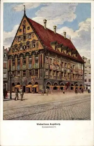 Ak Augsburg in Schwaben, Weberhaus