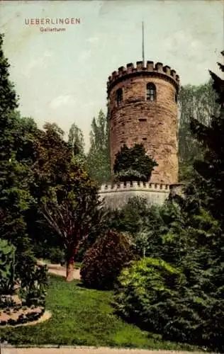 Ak Überlingen im Bodenseekreis, Blick vom Park auf den Gallerturm