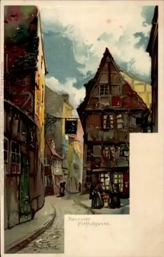 Künstler Litho Hannover in Niedersachsen, Partie in der Potthofgasse