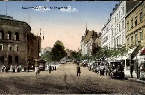 Ak Saarbrücken im Saarland, Reichstraße