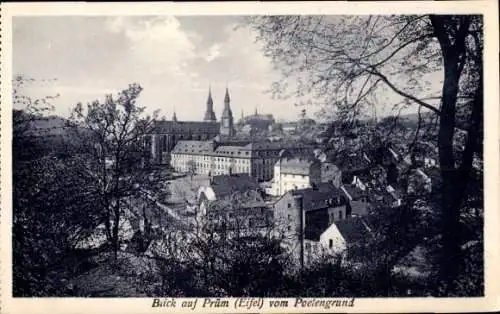 Ak Prüm in der Eifel, Blick auf den Ort vom Poelengrund