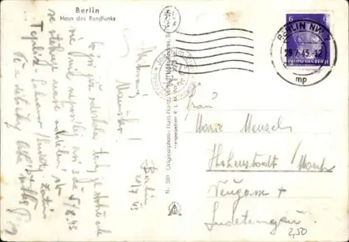 Ak Berlin Charlottenburg Westend, Haus des Rundfunks, Gesamtansicht
