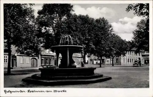 Ak Holzminden in Niedersachsen, Brunnen am Markt