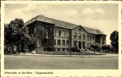 Ak Holzminden in Niedersachsen, Baugewerkschule