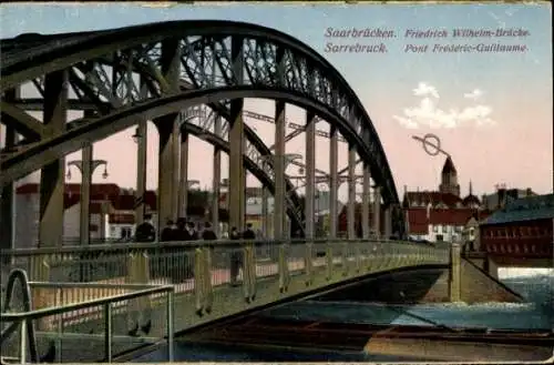 Ak Saarbrücken im Saarland, Friedrich Wilhelm Brücke