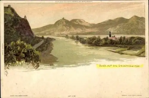 Künstler Litho Biese, C., Königswinter am Rhein, Siebengebirge