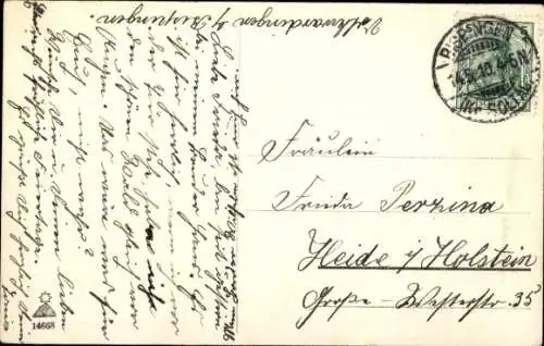 Ak Lübeck in Schleswig Holstein, Partie am Geibel Denkmal