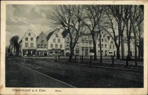 Ak Friedrichstadt an der Eider, Partie am Markt