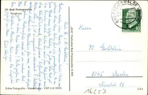 Ak Bad Freienwalde an der Oder, Partie am Berghaus