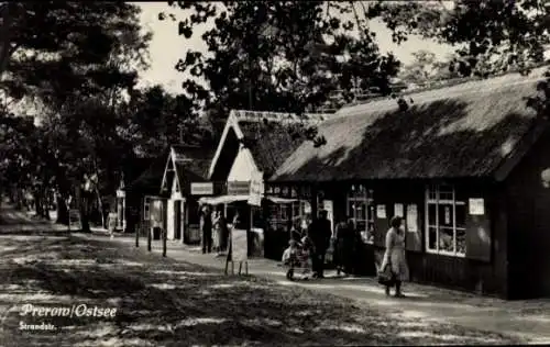 Ak Ostseebad Prerow auf dem Darß, Strandstraße