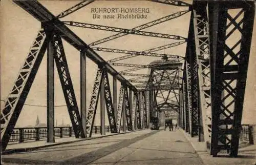 Ak Homberg Ruhrort Duisburg im Ruhrgebiet, die neue Rheinbrücke