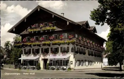 Ak Oberammergau in Oberbayern, Hotel Wolf