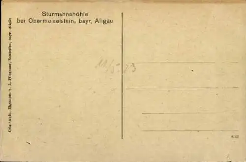 Ak Obermaiselstein im Oberallgäu Schwaben, Sturmannshöhle, Sturmannshaus