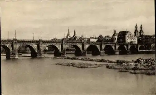 Ak Koblenz am Rhein, Moselbrücke