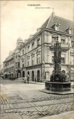 Ak Freiburg im Breisgau, Münsterstraße