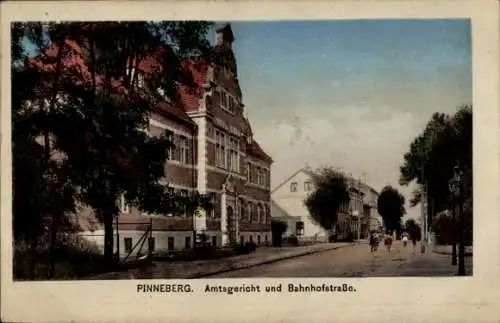 Ak Pinneberg in Holstein, Amtsgericht, Bahnhofstraße