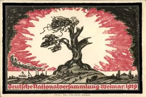 Künstler Ak Thalmann, Max, Weimar in Thüringen, Deutsche Nationalversammlung 1919