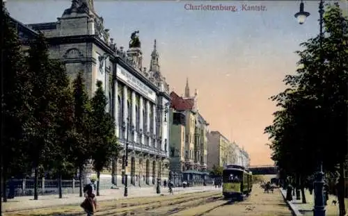 Ak Berlin Charlottenburg, Tram in der Kantstraße