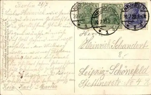 Ak Berlin Neukölln, Friedrichstraße mit Kaiser Friedrich Realgymnasium