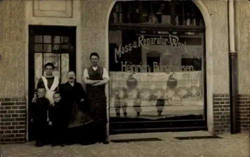 Foto Ak Magdeburg an der Elbe, Weberstraße, Mass- und Reparatur-Werkstatt