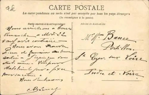 Ak Dampfer Versailles, en route pour les Antilles, CGT French Line