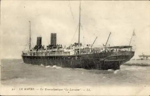 Ak Le Havre Seine Maritime, Le Transatlantique La Lorraine