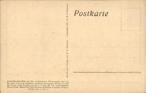 Scherenschnitt Künstler Ak Diefenbach, Per aspera ad astra, Teilbild 17, Bär, Pfau, Affen