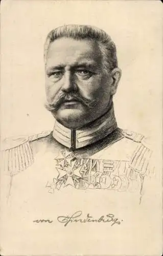 Ak Generaloberst von Hindenburg, Portrait